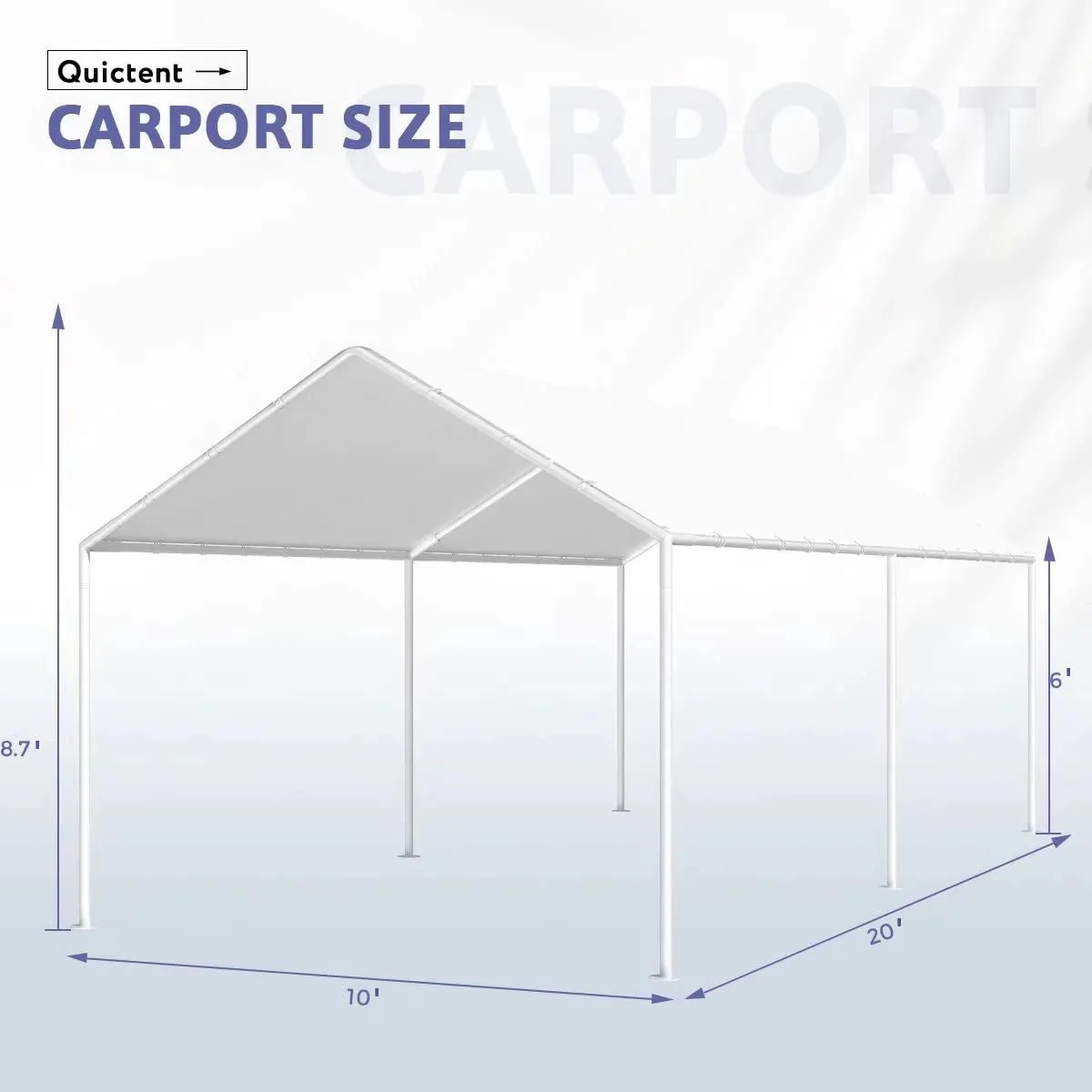 20' x 10' Basic Car Canopy