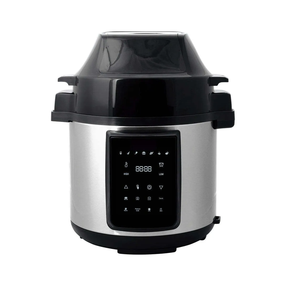 6L Air Fryer   Pressure Cooker (Silver) Kitchen Appliance