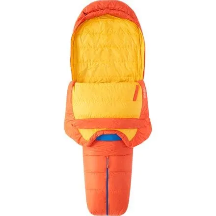 Always Summer sleeping bag: 40F Marmot down, Red Sun/Solar