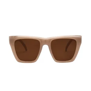 Ava Oatmeal Brown Polarized Sunglasses