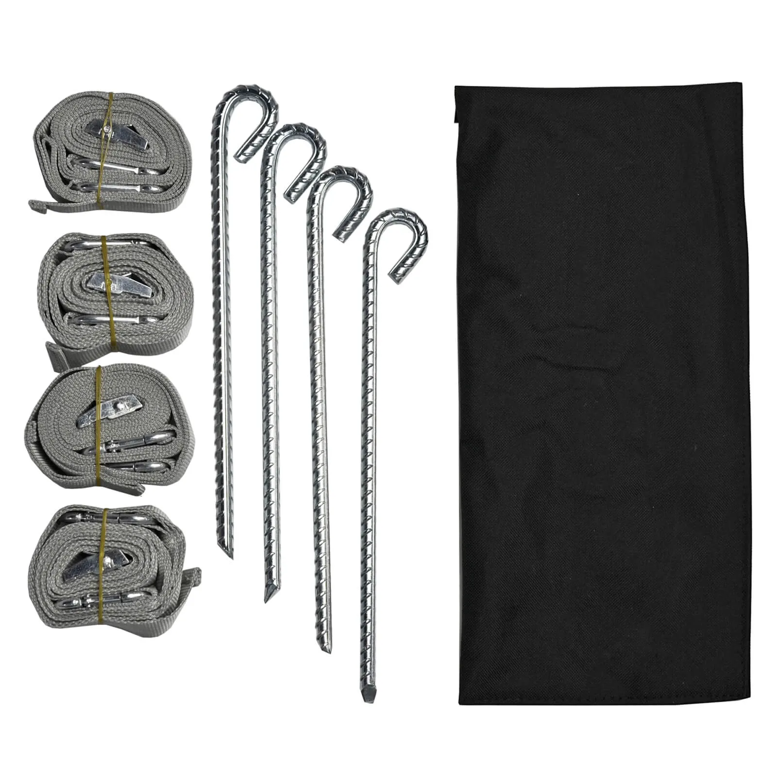 Azuma Ultimate Gazebo Tie Down Kit 4 Guy Ropes Steel Pegs Bag