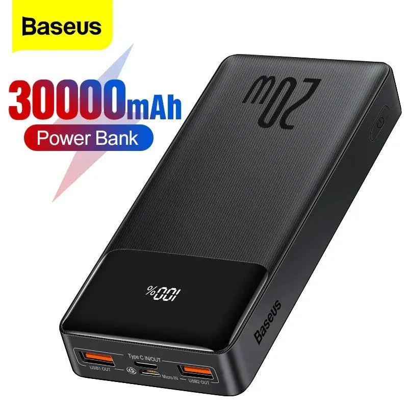 Baseus 30,000mAh Fast Charging Portable Power Bank for Phones and Devices