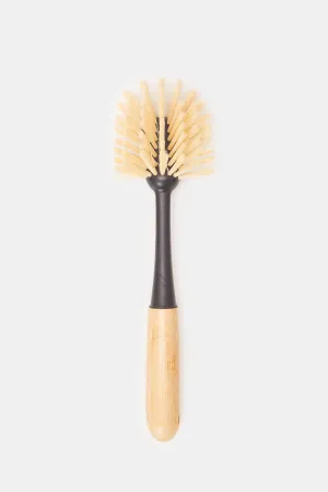 Beige And Black Dish Brush With A Grip