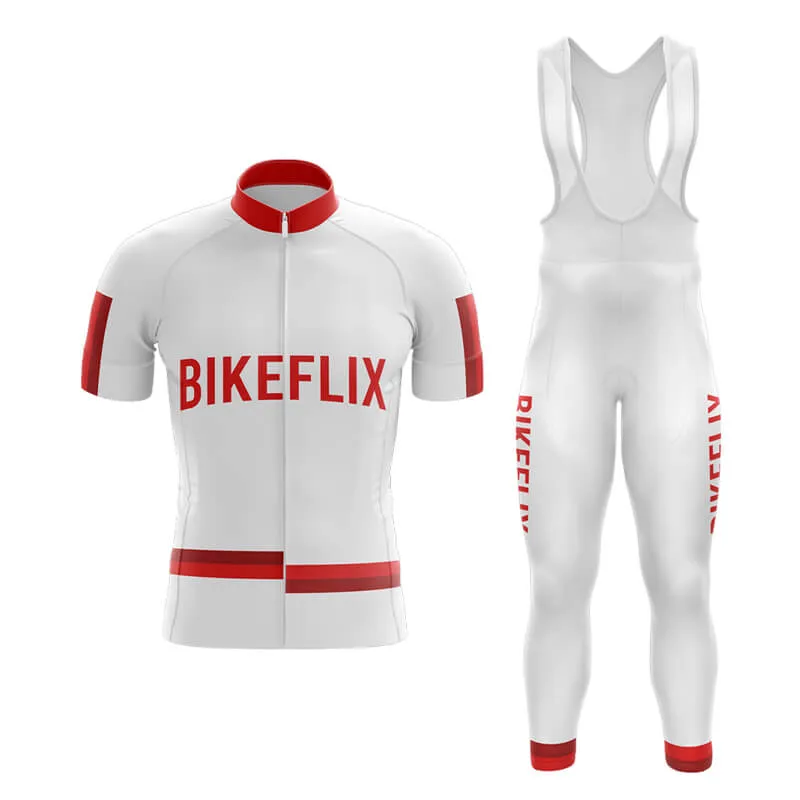 Bikeflix Club Cycling Kit (V1) (White)