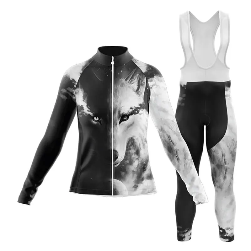 Black and White Wolf (V1) Club Cycling Kit