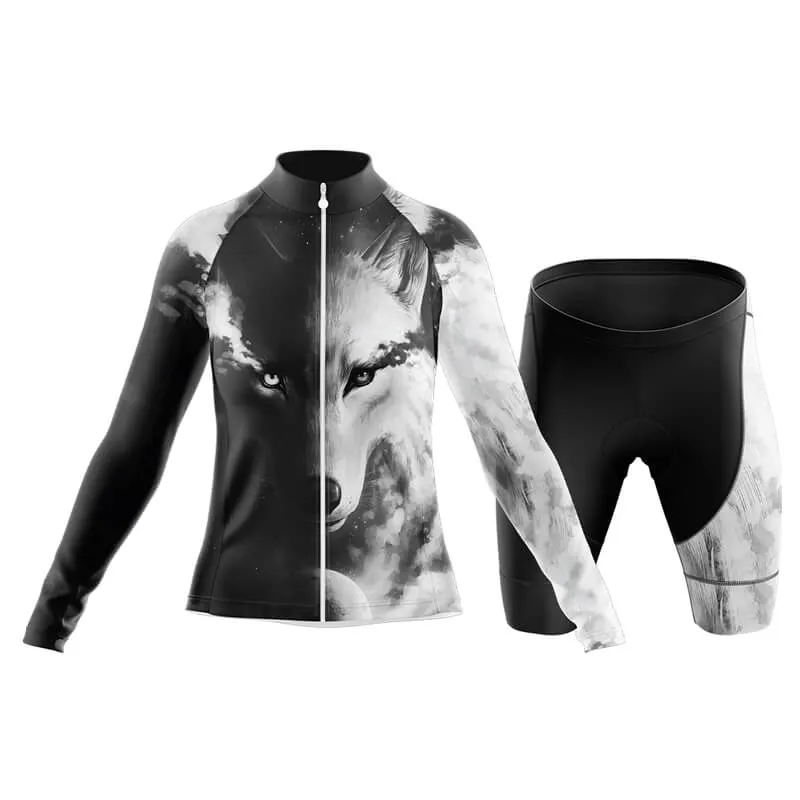 Black and White Wolf (V1) Club Cycling Kit