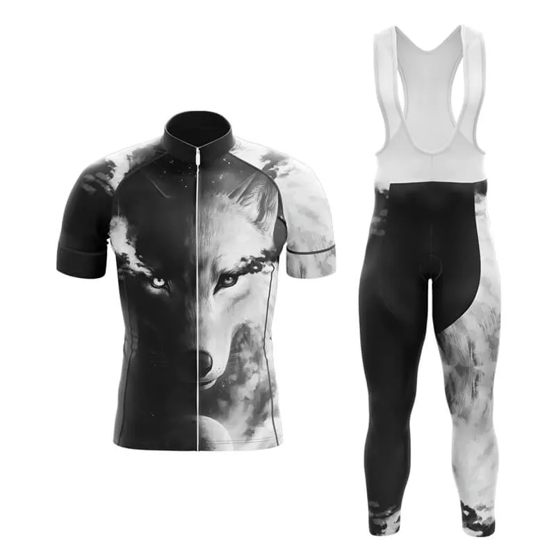 Black and White Wolf (V1) Club Cycling Kit