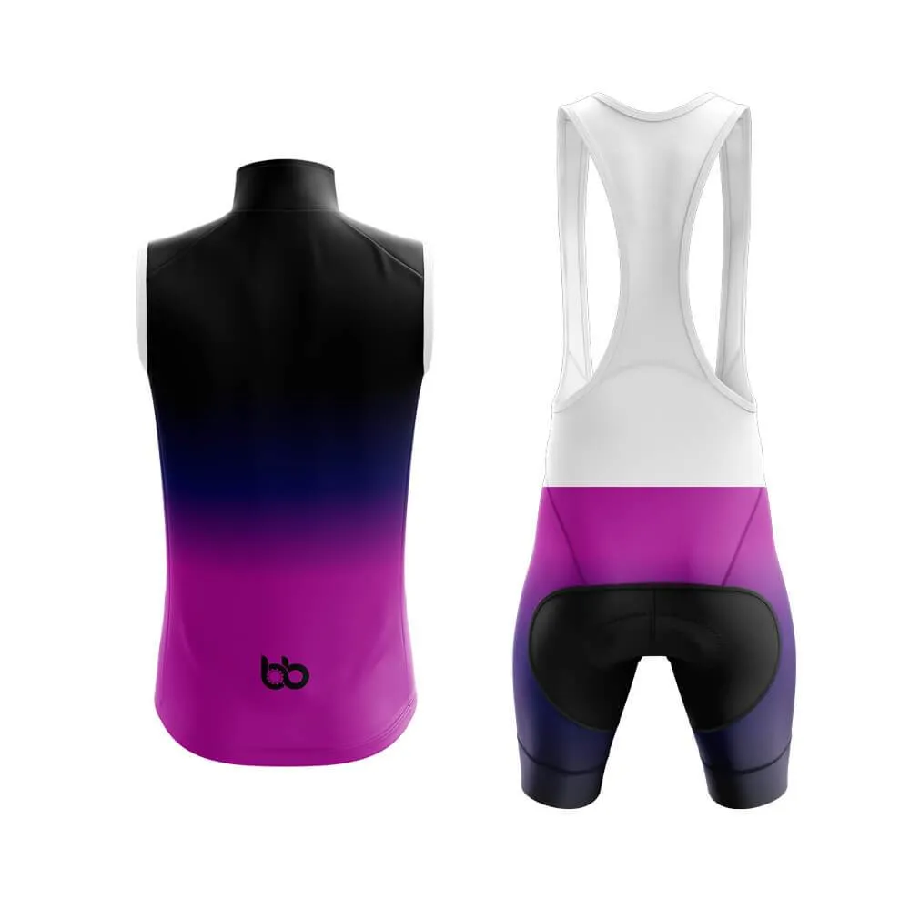 Black-Fluorescent Violet Gradient Club Cycling Kit