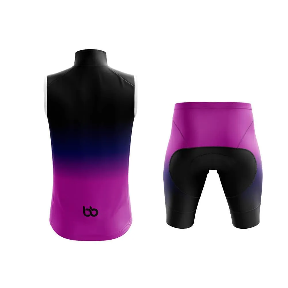 Black-Fluorescent Violet Gradient Club Cycling Kit