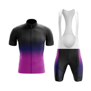 Black-Fluorescent Violet Gradient Club Cycling Kit