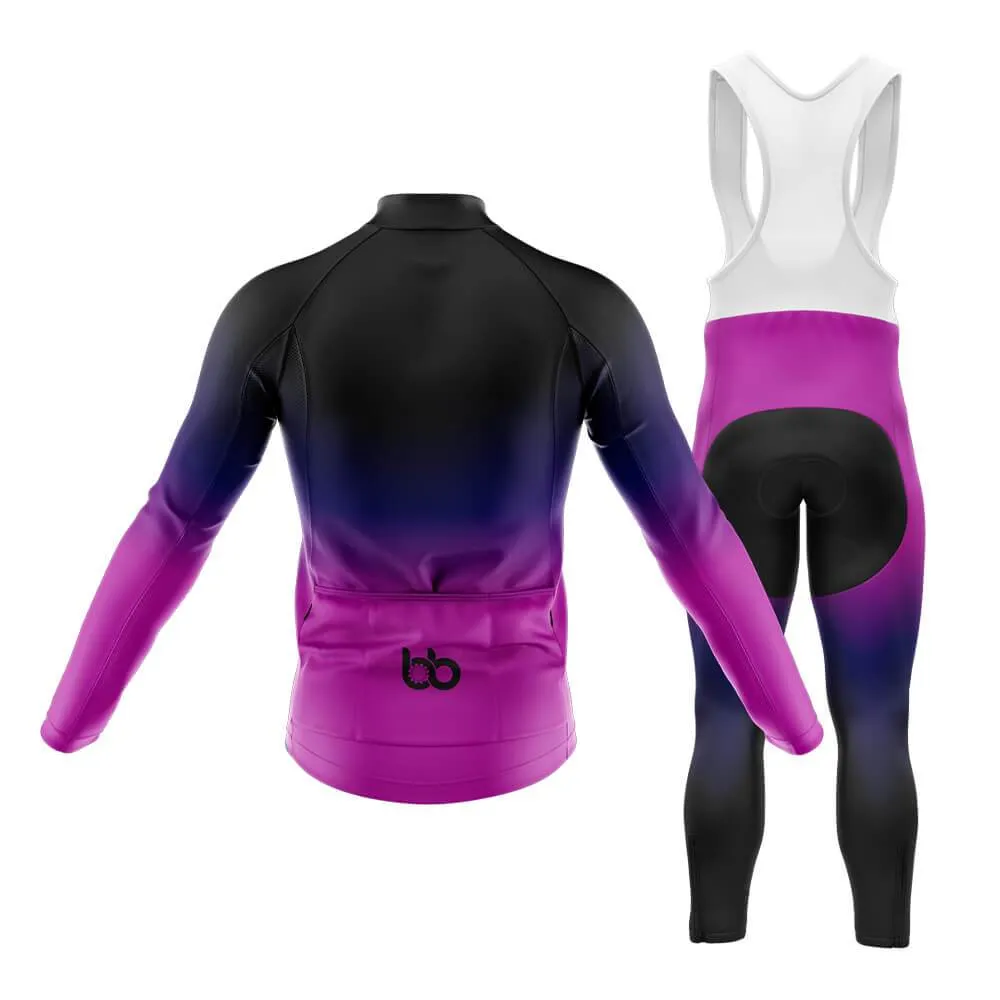 Black-Fluorescent Violet Gradient Club Cycling Kit