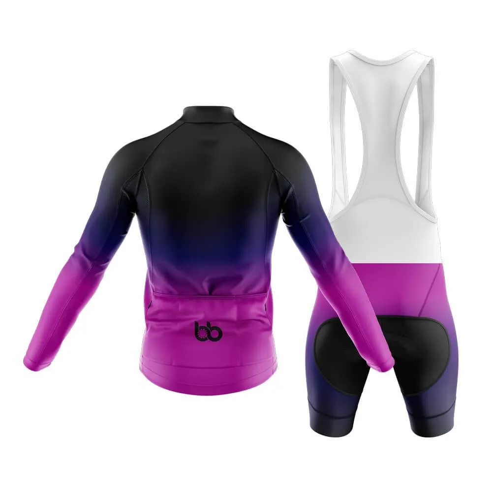 Black-Fluorescent Violet Gradient Club Cycling Kit