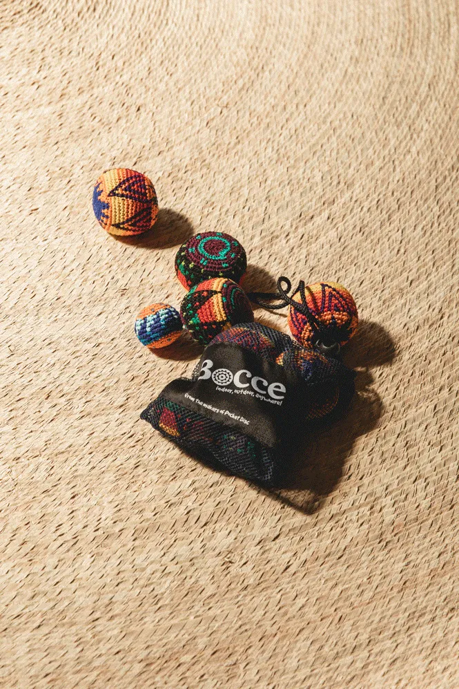 Bocce Ball Set Portable Crochet Hacky Sack Toss Game