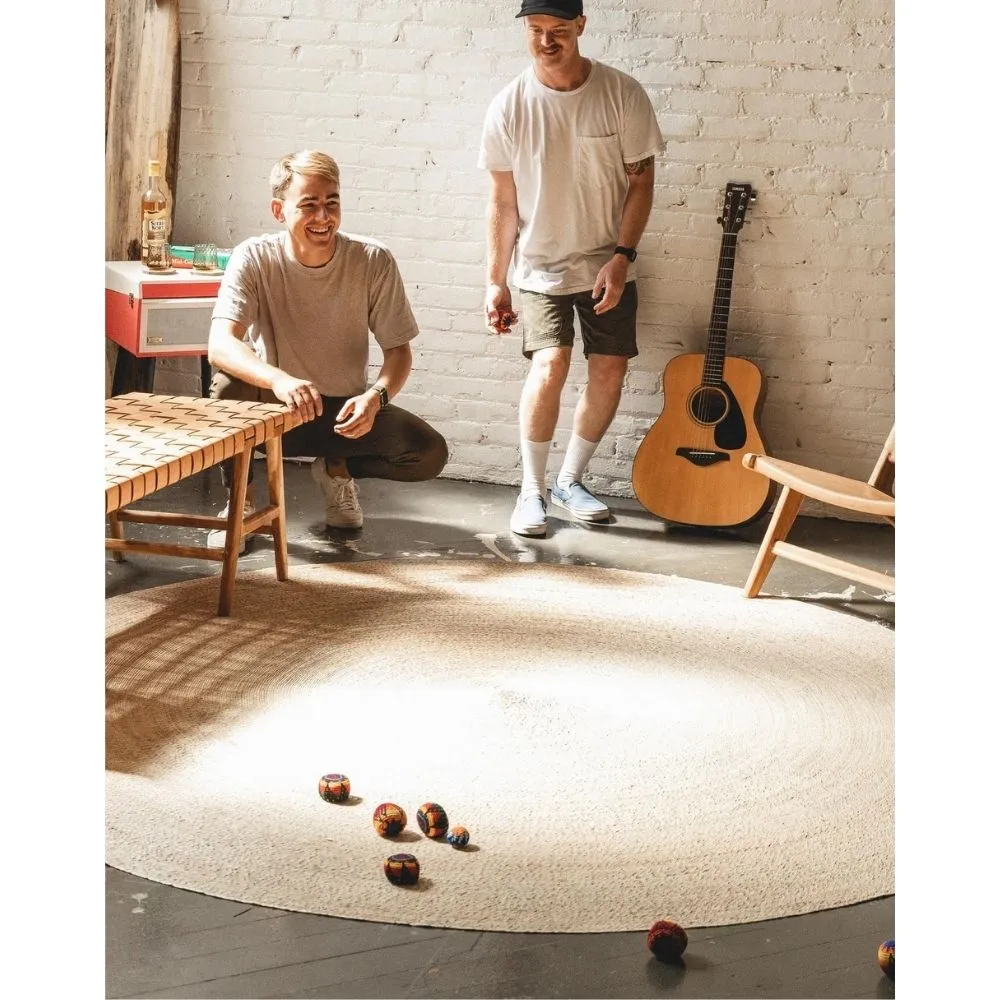 Bocce Ball Set Portable Crochet Hacky Sack Toss Game