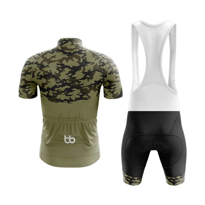 Camouflage Neck Club Cycling Kit (V1) (Green)