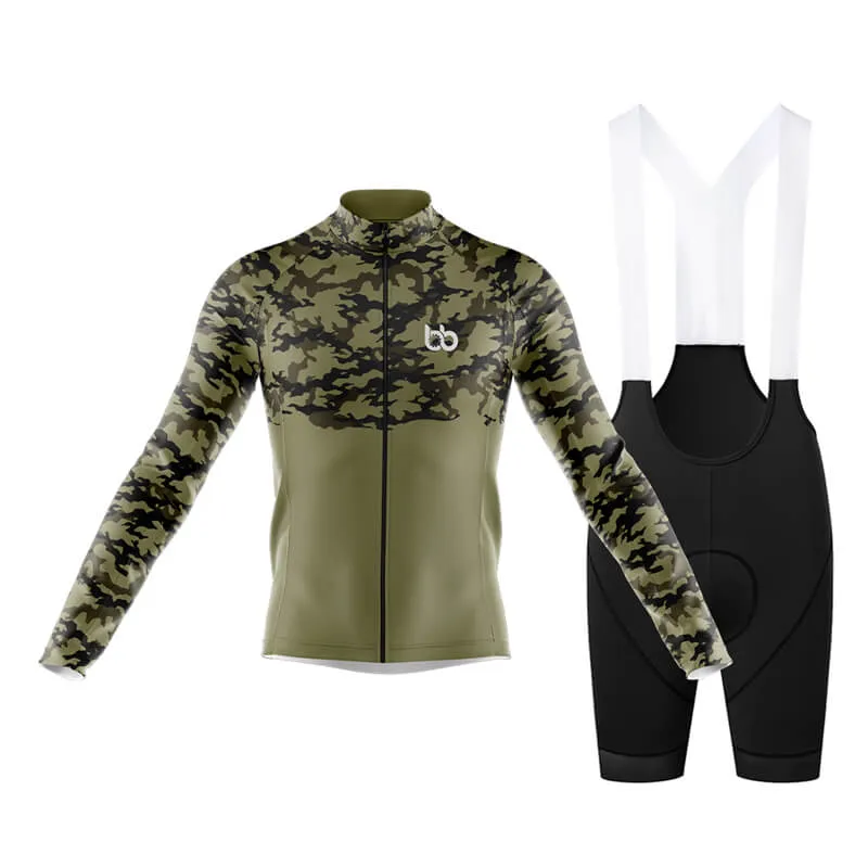 Camouflage Neck Club Cycling Kit (V1) (Green)