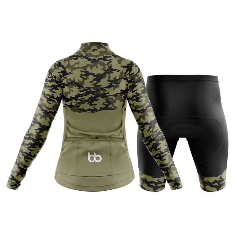 Camouflage Neck Club Cycling Kit (V1) (Green)