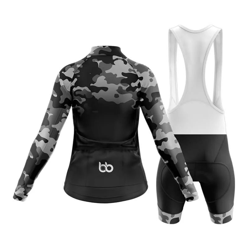 Camouflage Neck Club Cycling Kit (V3) (Grey-Black)