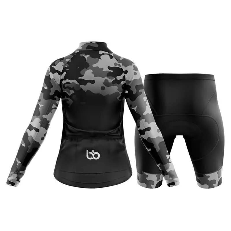 Camouflage Neck Club Cycling Kit (V3) (Grey-Black)