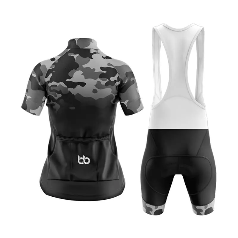 Camouflage Neck Club Cycling Kit (V3) (Grey-Black)