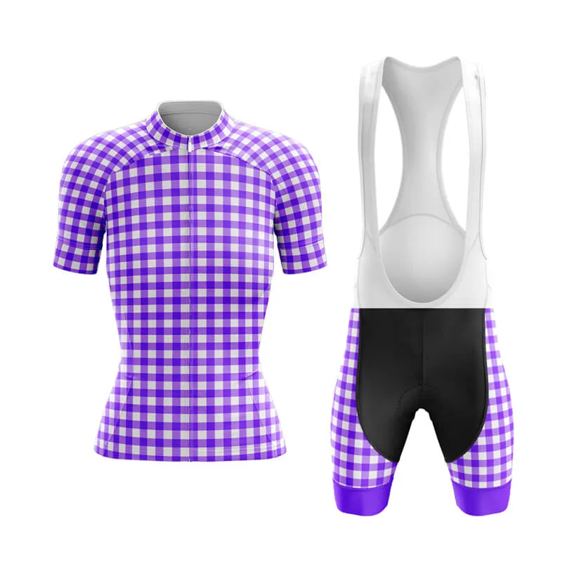 Checkered (Violet) Club Cycling Kit