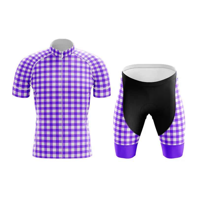 Checkered (Violet) Club Cycling Kit