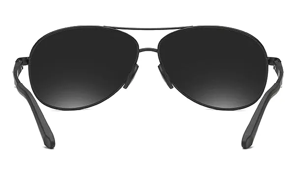 Classy Men All Black Polarized Pilot Sunglasses