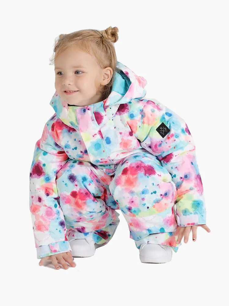 Colorful&cute Camouflage Kids One Piece Snowboard Suit