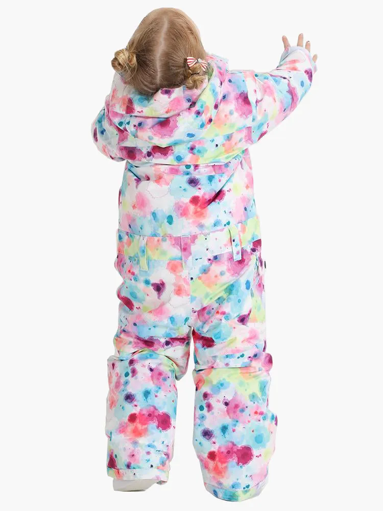 Colorful&cute Camouflage Kids One Piece Snowboard Suit