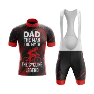 Dad The Cycling Legend (Red) Club Cycling Kit