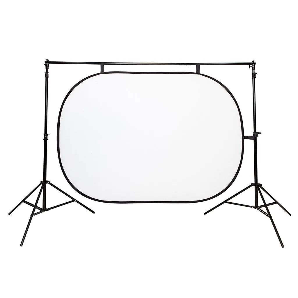 FACTORY SECOND - Strobepro 5x7 Double Sided Flexout Backdrop - White / Black