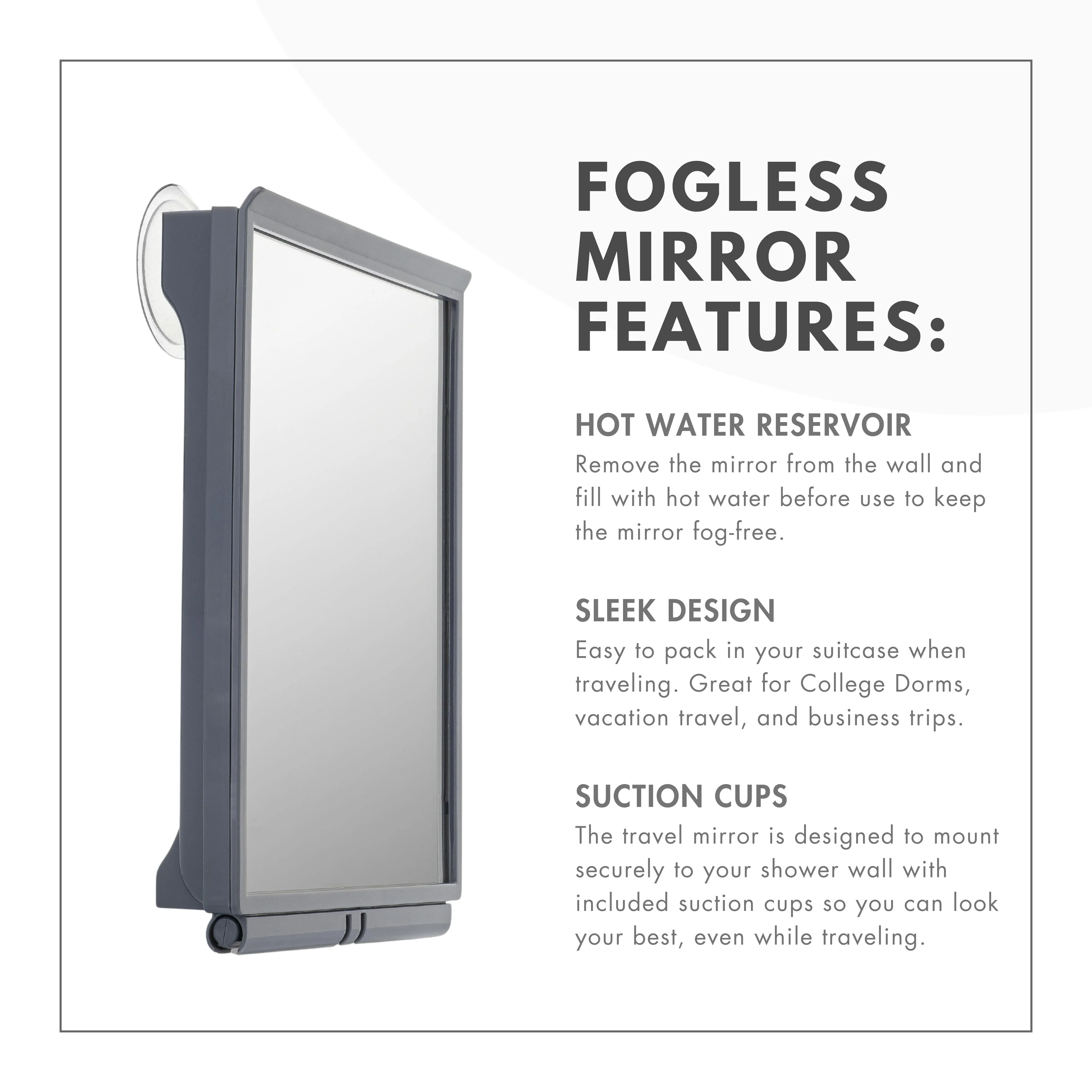 Fogless Shower Mirror - Travel