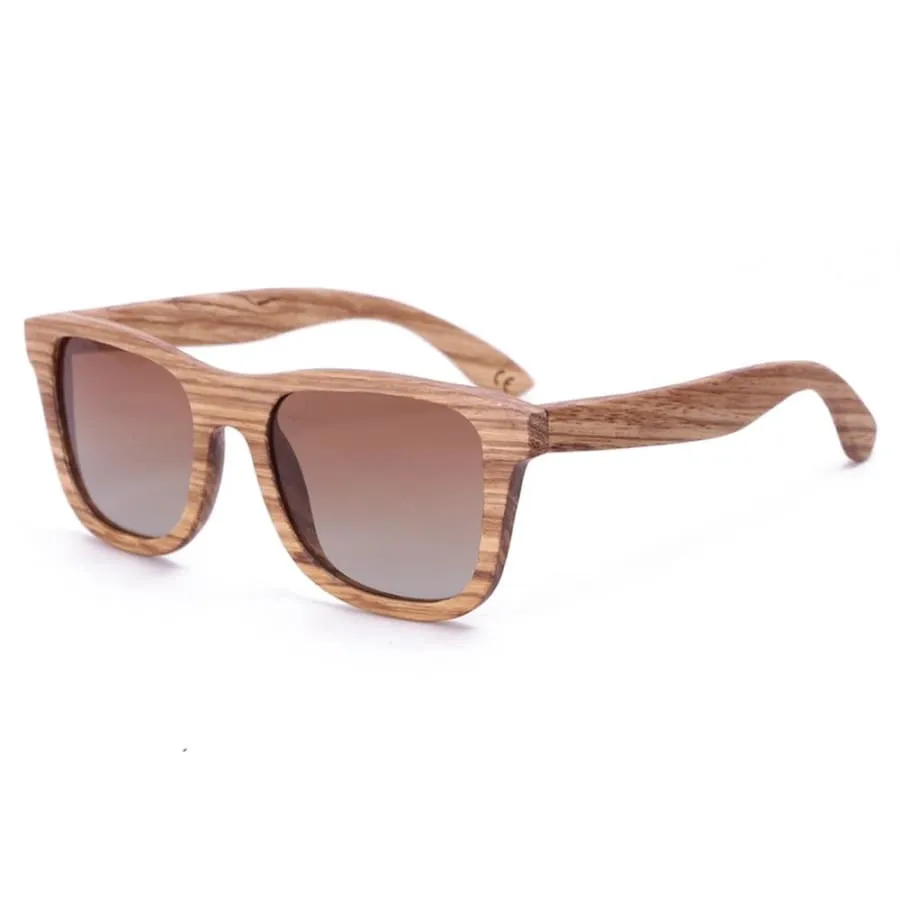 Full Frame Zebra Wood Sunglasses Polarized For Men Women (2 colors)