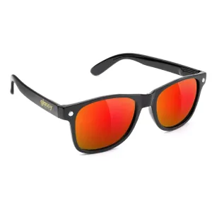 Glassy Leonard Polarized Black/Red Mirror