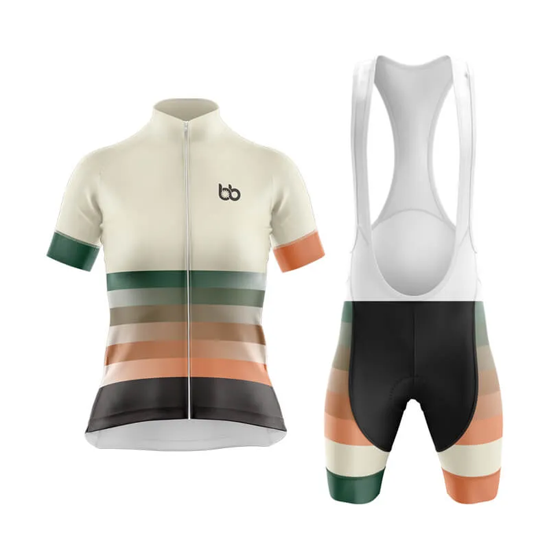 Gradient Frequency Club Cycling Kit (Beige-Green-Orange)