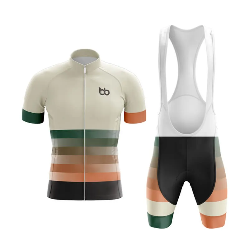 Gradient Frequency Club Cycling Kit (Beige-Green-Orange)