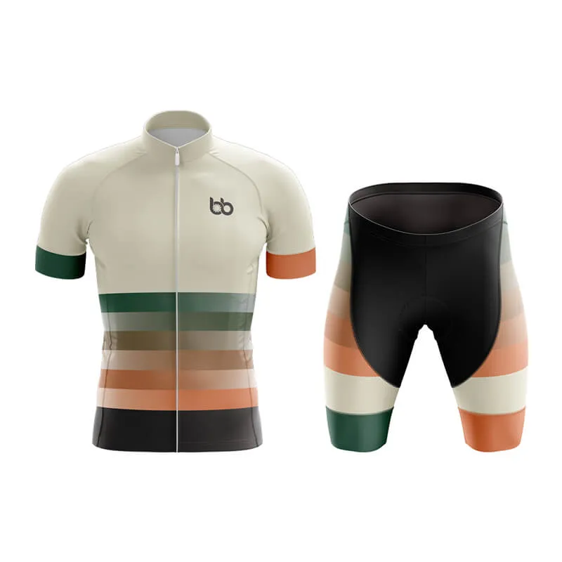 Gradient Frequency Club Cycling Kit (Beige-Green-Orange)