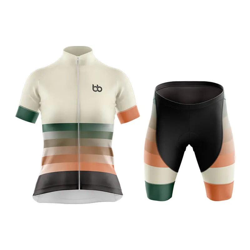 Gradient Frequency Club Cycling Kit (Beige-Green-Orange)