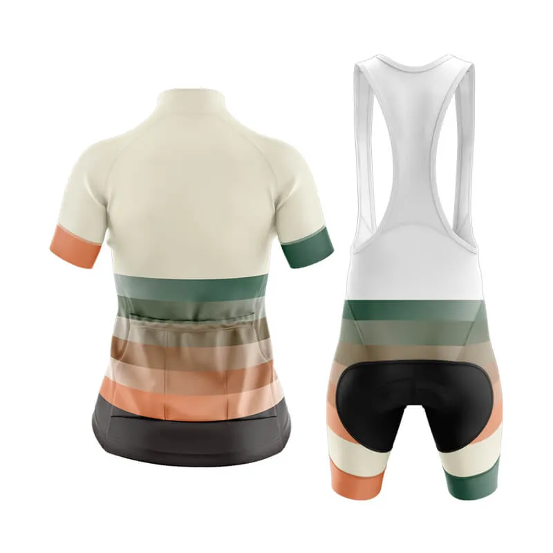 Gradient Frequency Club Cycling Kit (Beige-Green-Orange)