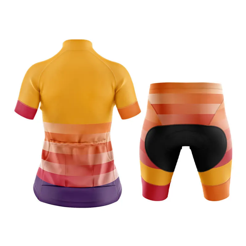 Gradient Frequency Club Cycling Kit (Orange-Red-Violet)