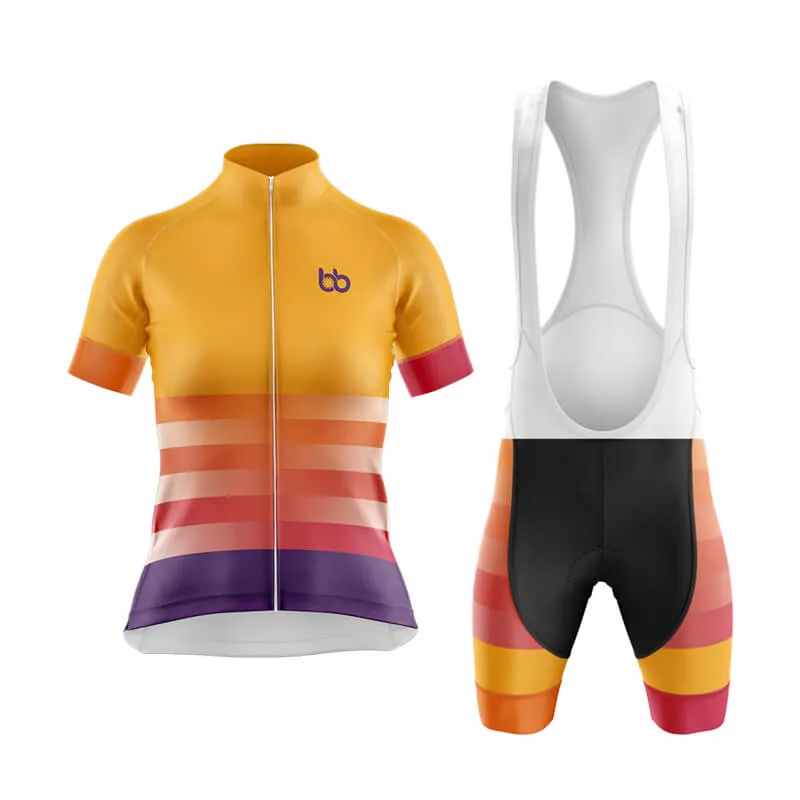 Gradient Frequency Club Cycling Kit (Orange-Red-Violet)