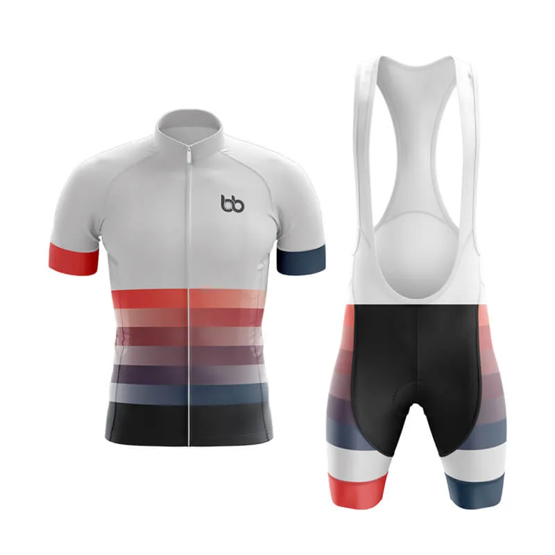 Gradient Frequency Club Cycling Kit (White-Red-Blue)