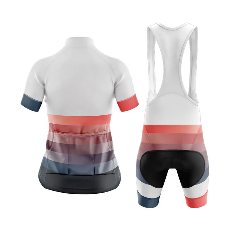 Gradient Frequency Club Cycling Kit (White-Red-Blue)