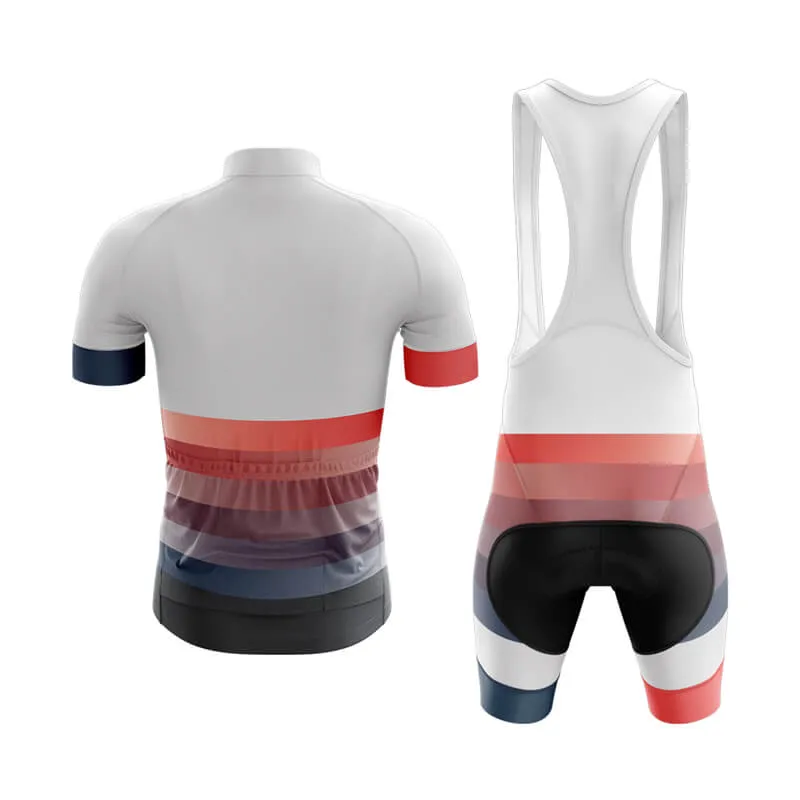 Gradient Frequency Club Cycling Kit (White-Red-Blue)