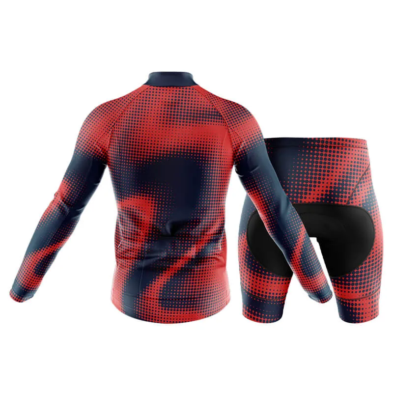 Halftone Club Cycling Kit (Orange Red)