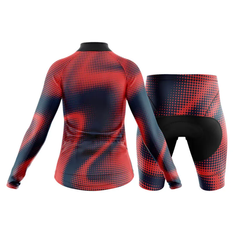 Halftone Club Cycling Kit (Orange Red)