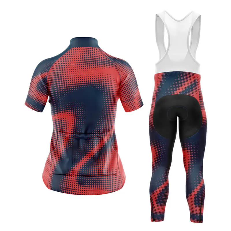 Halftone Club Cycling Kit (Orange Red)