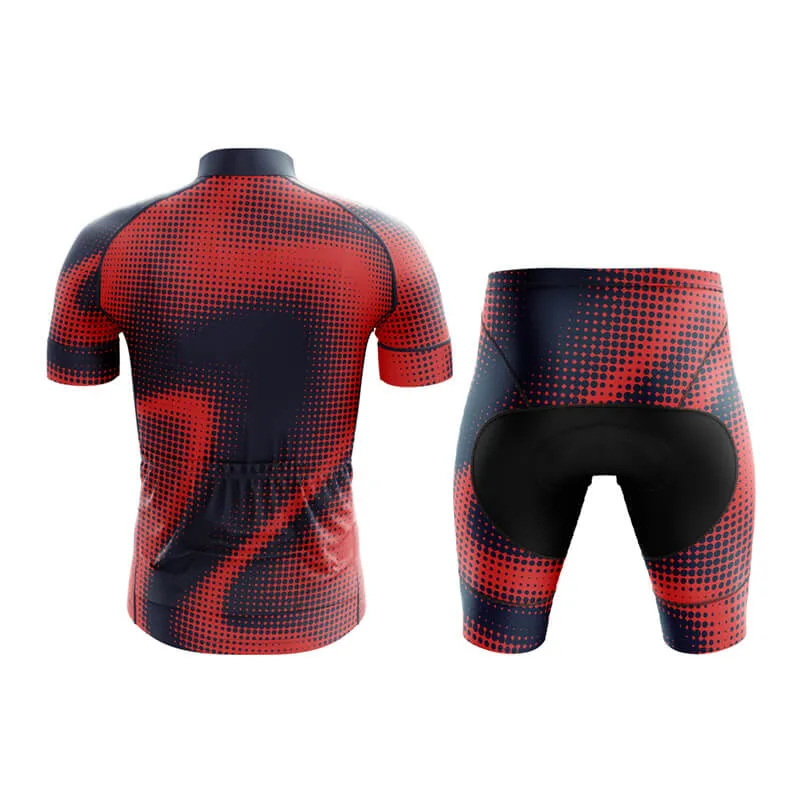 Halftone Club Cycling Kit (Orange Red)