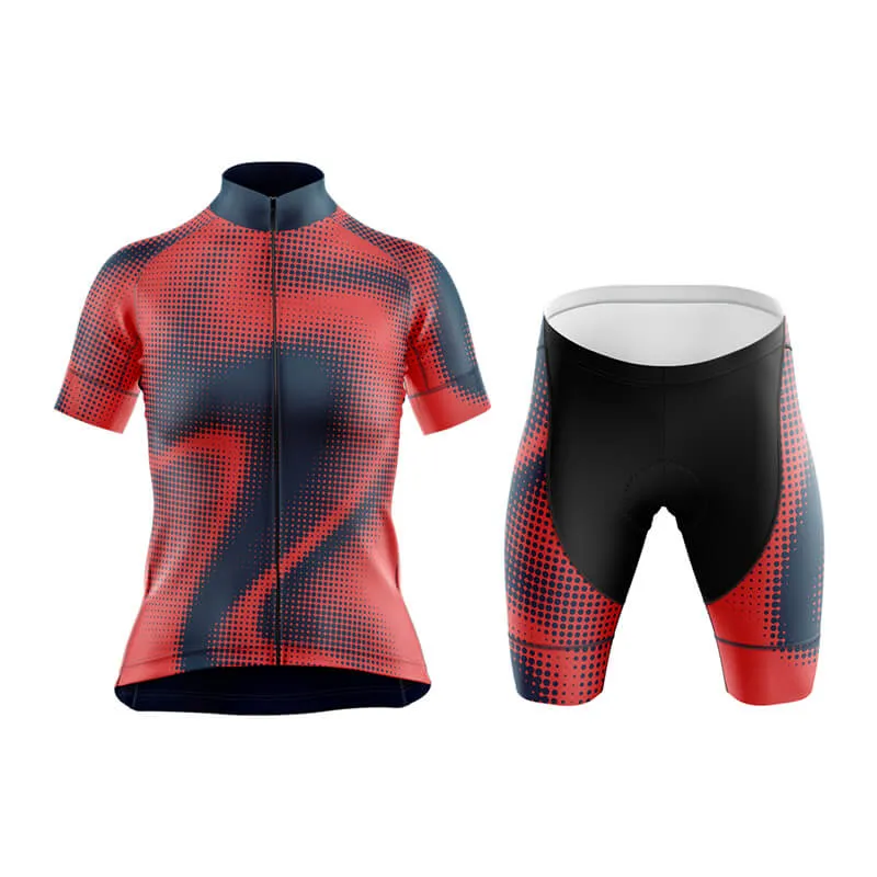 Halftone Club Cycling Kit (Orange Red)