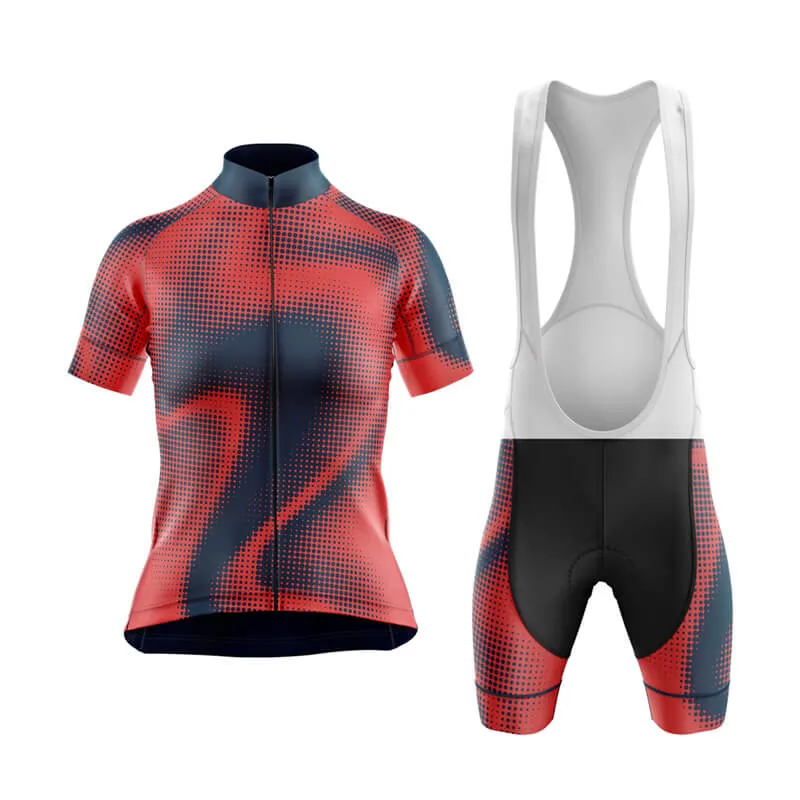 Halftone Club Cycling Kit (Orange Red)